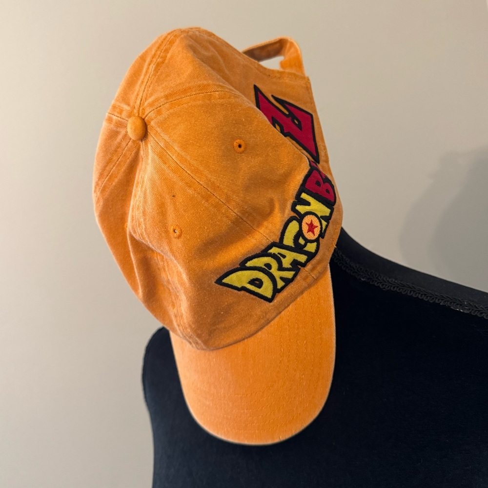 Dragon Ball Z Pigment Dye Embroidered Side Logo Adjustable Hat Orange